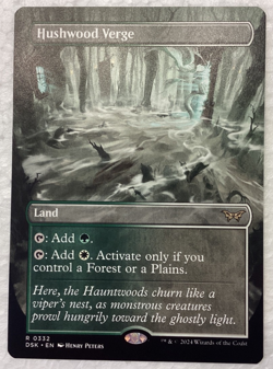 Hushwood Verge (BORDERLESS) #332 | NM | DSK Duskmourn Magic MTG - Image 1