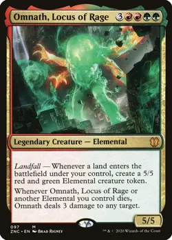 ZNC OMNATH LOCUS OF RAGE 1x Rare Magic Zendikar Rising Commander MTG EX - Image 1