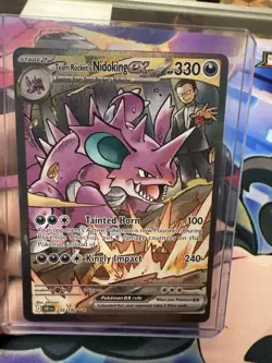 Team Rocket's Nidoking ex 233/182 SIR Destined Rivals Pokemon Card - Image 1