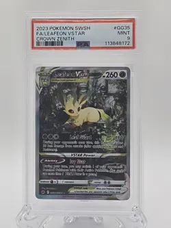 2023 Pokemon Crown Zenith Galarian Gallery FA Leafeon VSTAR GG35 PSA 9 Mint - Image 1
