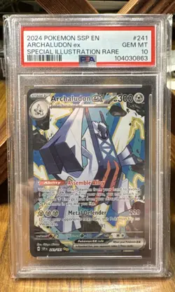 PSA 10 2024 POKEMON SSP EN-SURGING SPARKS #241 ARCHALUDON EX - Image 1