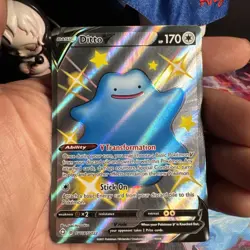 Pokemon TCG Shining Fates Ditto V Shiny SV118/SV122 Full Art Ultra Rare - Image 1