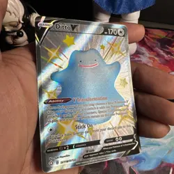Pokemon TCG Shining Fates Ditto V Shiny SV118/SV122 Full Art Ultra Rare - Image 2