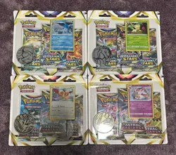 Astral Radiance Brilliant Stars 3 Pack Blister Set of 4 Glaceon Leafeon Sylveon - Image 1