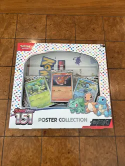Nintendo Pokemon TCG Scarlet & Violet - 151 Poster Collection Box - 3 Packs NEW* 820650853166 - Image 1