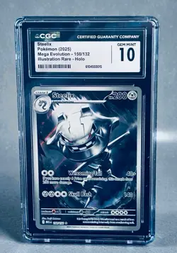 Pokemon Steelix #150/132 Illustration Rare: Mega Evolution: CGC Gem Mint 10! 🔥 - Image 1