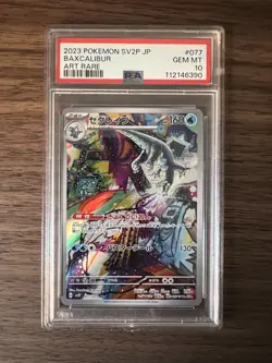 BAXCALIBUR 077/071 PSA 10 POKEMON SNOW HAZARD SV2P JAPANESE ART RARE - Image 1