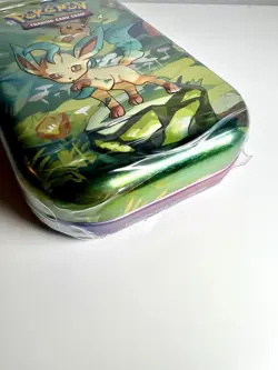Prismatic Evolutions Mini Tin - Leafeon Art - Sealed Brand New - Pokemon TCG - Image 3
