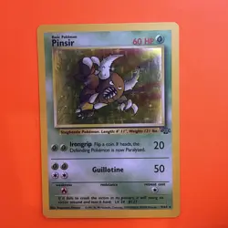 1999 WOTC Pokemon TCG Pinsir Jungle 9/64 Holo Unlimited Holo Rare - Image 1