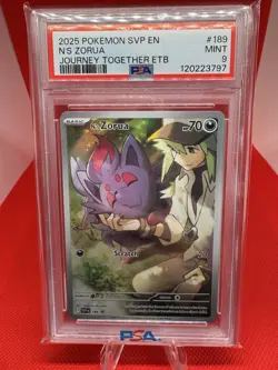 2025 POKEMON SVP EN-SV BLACK STAR PROMO #189 N'S ZORUA PSA 9 MINT TCG - Image 1