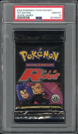 PSA 10 TEAM ROCKET 1st Edition Sealed Booster Pack 2000 Pokemon Jessie James - Image 1