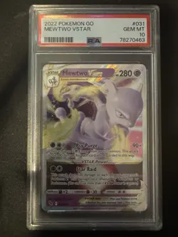 2022 POKEMON GO #031 MEWTWO VSTAR PSA 10 - Image 1
