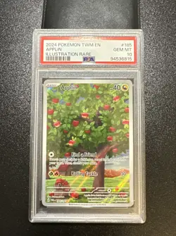 2024 Pokemon ~ APPLIN ~ 185/167 ~ Illustration Rare ~ PSA 10 GEM MINT - Image 1