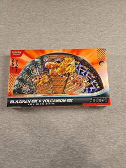 Blaziken ex & Volcanion ex Premium Collection 2025 Exclusive Pokemon TCG - Image 1