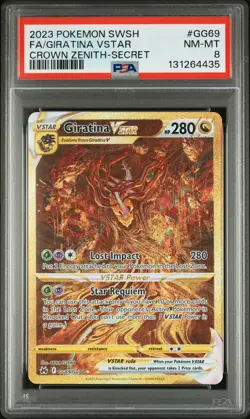 2023 Pokemon Sword And Shield Crown Zenith Giratina VSTAR #GG69 PSA 8 - Image 1
