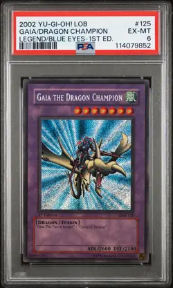 2002 1ST ED #125 GAIA THE DRAGON CHAMPION PSA 6 - Image 1