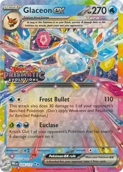 Glaceon ex - (Prismatic Evolutions Stamp) 026/131 Miscellaneous Cards & Products Holo for sale online - Image 3