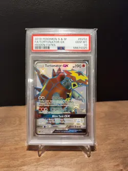 Pokemon TCG Turtonator GX Full Art Holo Rare Card SV52/SV94 Hidden Fates PSA 10 - Image 1