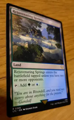 MTG Tales Of Middle Earth LOTR Rejuvenating Springs Card 325 Commander Land NM - Image 1