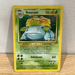 Base Set Venusaur 15/102 Pokemon Card Holo Rare 1999 WOTC Vintage TCG HP - Image 1