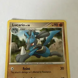 Pokemon Card Lucario Pop Series 6 - 2/17 - Rare Card - Vintage 2007 Sleeved - Image 2