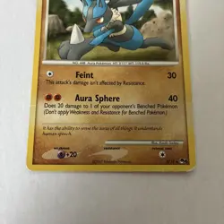 Pokemon Card Lucario Pop Series 6 - 2/17 - Rare Card - Vintage 2007 Sleeved - Image 3
