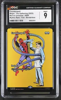COUNTERSPELL Marvel Universe Foil Mythic CGC 9 Spider Man MTG [Nostalgium] - Image 1