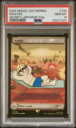 MTG fallout Wastes Secret Lair FOIL PSA 10 Vault Boy - Image 1