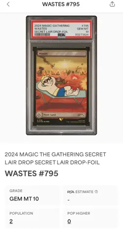 MTG fallout Wastes Secret Lair FOIL PSA 10 Vault Boy - Image 4