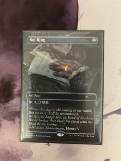 1X FOIL Sol Ring BORDERLESS MINT MTG Magic Secret Lair Commander CEDH - Image 1
