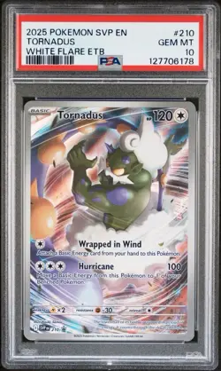 PSA 10 Tornadus Illustration Rare #210 English Pokemon White Flare ETB Promo - Image 1