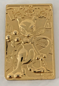 Mewtwo - Pokemon 23k Gold Plated Trading Card Burger King Promo 1999 Nintendo - Image 1