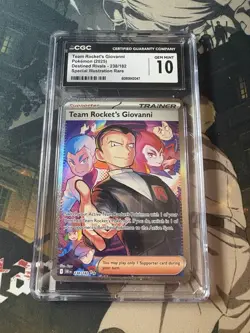CGC Gem 10 Pokemon Team Rocket's Giovanni 238/182 Sv10 Destined Rivals Holo - Image 1
