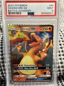 PSA 9 Pokemon Charizard GX Battle Academy #60 Stamp Holo - Free Fast Shipping - Image 1