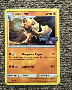 LYCANROC SM118 HOLO SUN & MOON FORBIDDEN LIGHT PRERELEASE POKEMON CARD NM - Image 1