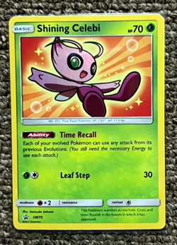 SHINING CELEBI SM79 HOLO SUN & MOON BLACK STAR PROMO POKEMON CARD NM - Image 1