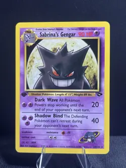 Pokemon TCG Sabrina's Gengar Gym Challenge 29/132 1st Edition Rare Card - Image 1
