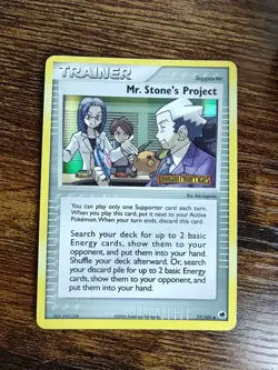 Pokemon Mr. Stone's Project 77/101 Reverse Holo EX Dragon Frontiers - Image 2