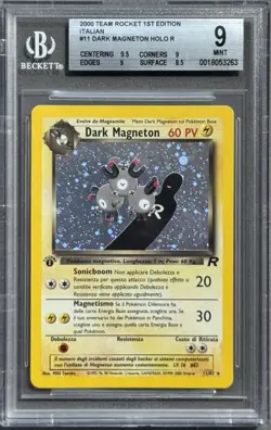 POKEMON~DARK MAGNETON~11/82~1A EDIZIONE~TEAM ROCKET~ITA~BGS 9 - Image 1