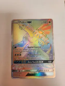 Pokemon TCG Palkia GX 165/156 Ultra Prism Rainbow Rare Card NM Near Mint - Image 1