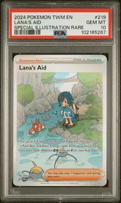 PSA 10 LANA'S AID 219 SPECIAL ILLUSTRATION RARE 2024 POKEMON TWILIGHT MASQUERADE - Image 1
