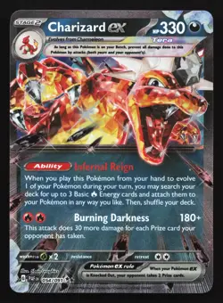 Charizard EX 054/091 - S&V Paldean Fates - Double Rare Half Art - Pokemon TCG NM - Image 1