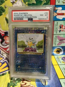 2002 Pokemon Legendary Collection Squirtle Reverse Holo #95/110 PSA 8 - Image 1