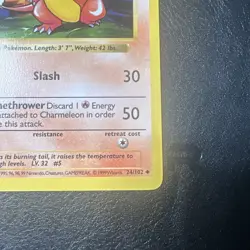 Charmeleon 1st Edition Base Set 24/102 WOTC Vintage Pokemon 1999 - Image 5