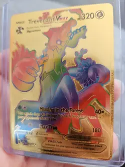 Trevenant Vmax Rainbow Gold Foil Fan Art Vinyl Textured Collector Pokemon Card - Image 4