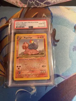 2001 Pokemon Neo Revelation 1st Edition Magcargo 33/64 PSA 10 - Image 2