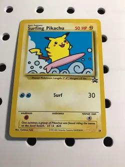 Pokemon TCG | Surfing Pikachu | Black Star Promo #28 | Set 4 Cards - Image 2