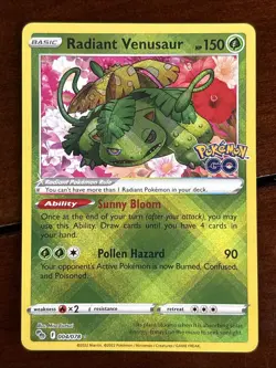 Pokemon Go Radiant Venusaur 004/078 Holo Rare - Image 1