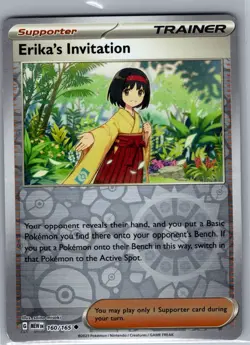 Erika's Invitation - 160/165 Reverse Holo Scarlet Violet 151 Pokemon Card - NM - Image 1