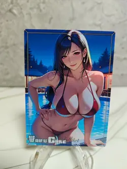 Tifa Lockhart Trading Card Waifu Goddess Story Anime Girl holo Karte Manga Full - Image 1